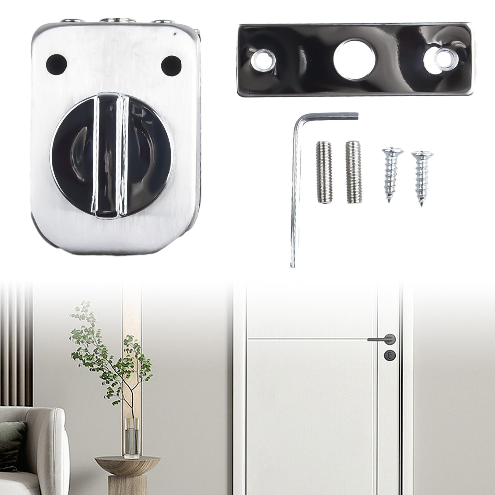 Glass Door Lock Latch Lock Stainless Steel Twist The Handle