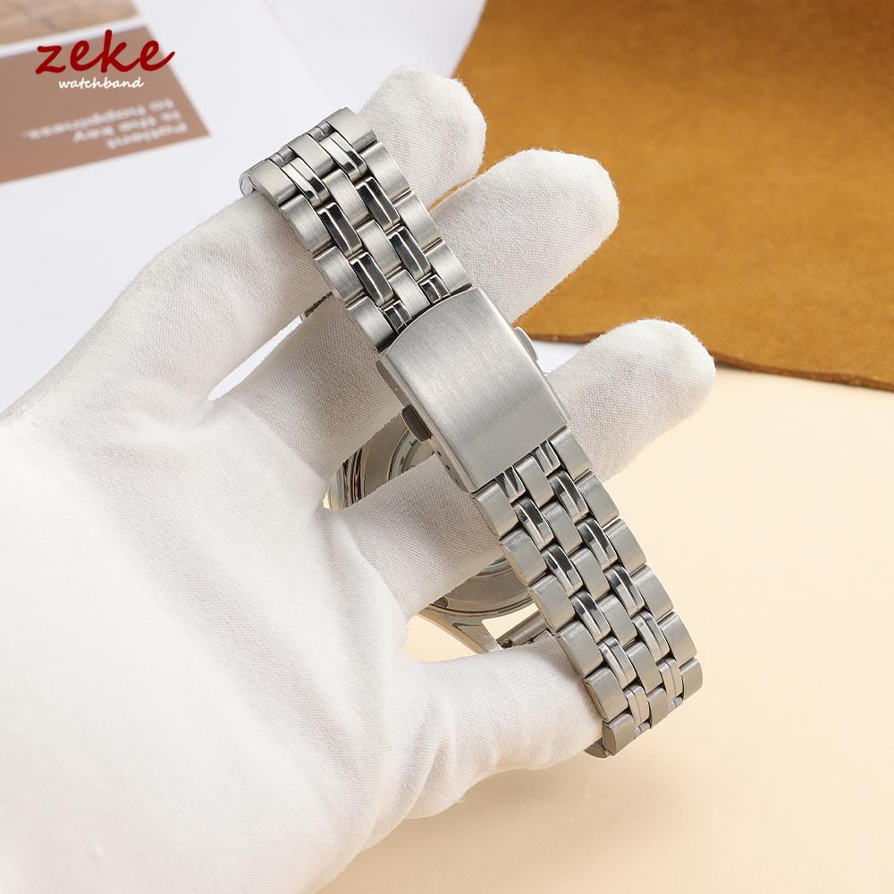 Silver Stainless Steel Watch Band Universal Strap Folding Safety Buckle for Women Bracelet Strap 20mm22mm Watch Belt Accessories