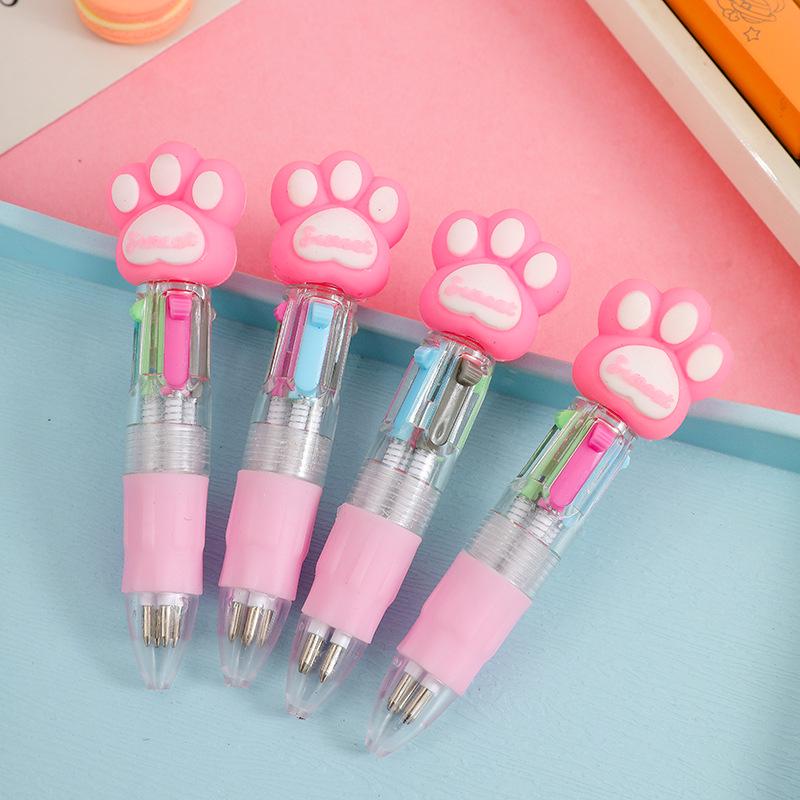 Entzückender Tierkopf Mini-Kugelschreiber in vier Farben - Schülergeschenk Schreibwaren.