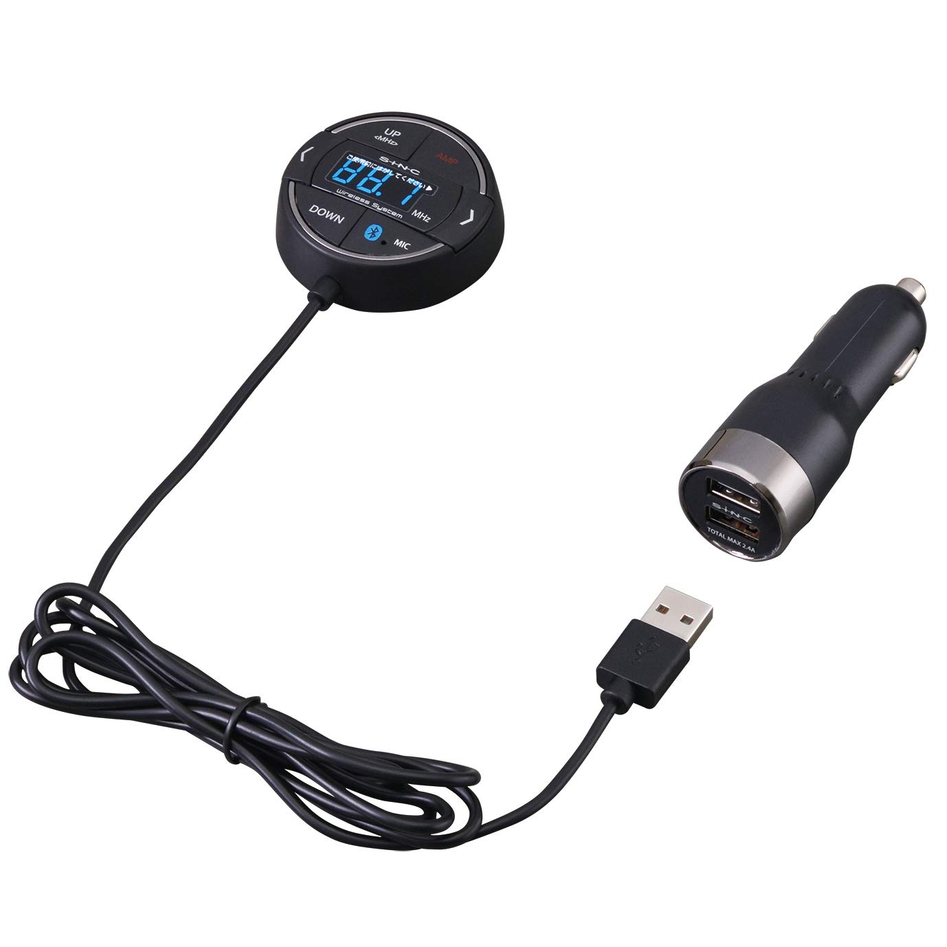 

SEIWA Bluetooth FM Transmitter SR BT580 Car Accessories + Ver4.1 чёрный