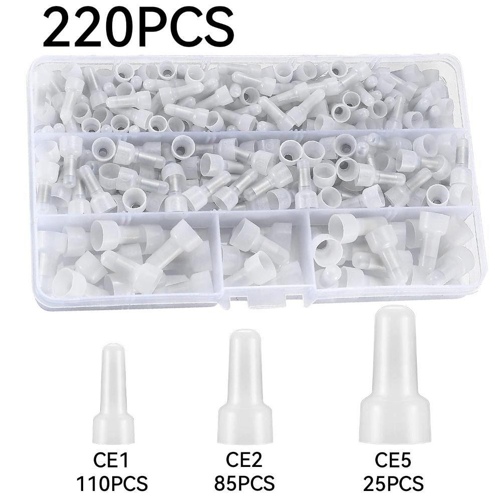 Nylon Closed End Crimp Caps Insulated Cable Terminals Connectors Cable End Closed Caps  Car Audio