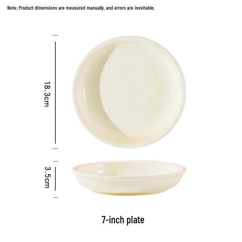 Trendy Solid Color Ceramic Tableware Set: Plates, Bowls, Chopsticks