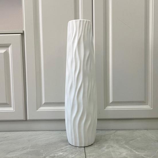 Large Floor Vase Tall Decorative Vase Textured Shatterproof Floor Standing Vase for Home Living Room Study Decor