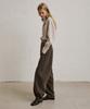 ARTID Flow Wool Belted Curved Slacks_Brown
