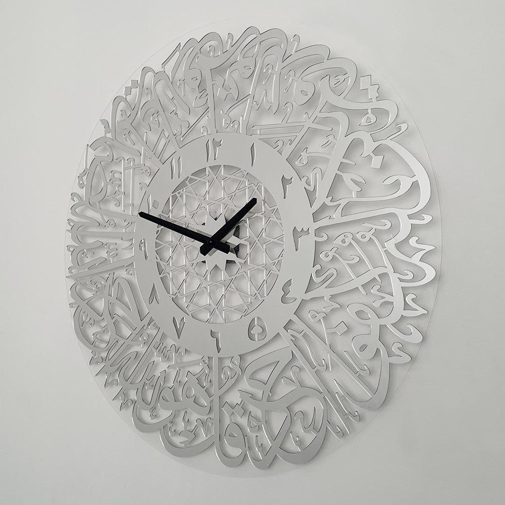 Islamic Living Room Eid Decor Home Decoration Hanging Watch 3D Clocks Silent Quartz Mirror Decoration Clock DIY Wall Clock