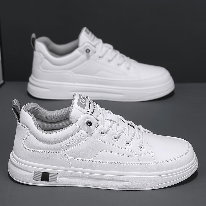 

Мужская обувь весна и осень дышащая однопедальная обувь белые туфли для скейтбординга мужская повседневная кожаная обувь спортивная нескользящая мягкая подошва рабочая обувь 39 белый
