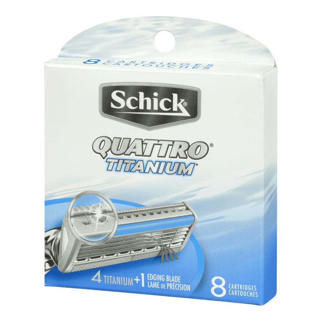 Refis para Lâmina de Barbear Schick Quattro Titanium Masculina com 4 Lâminas Alto Desempenho