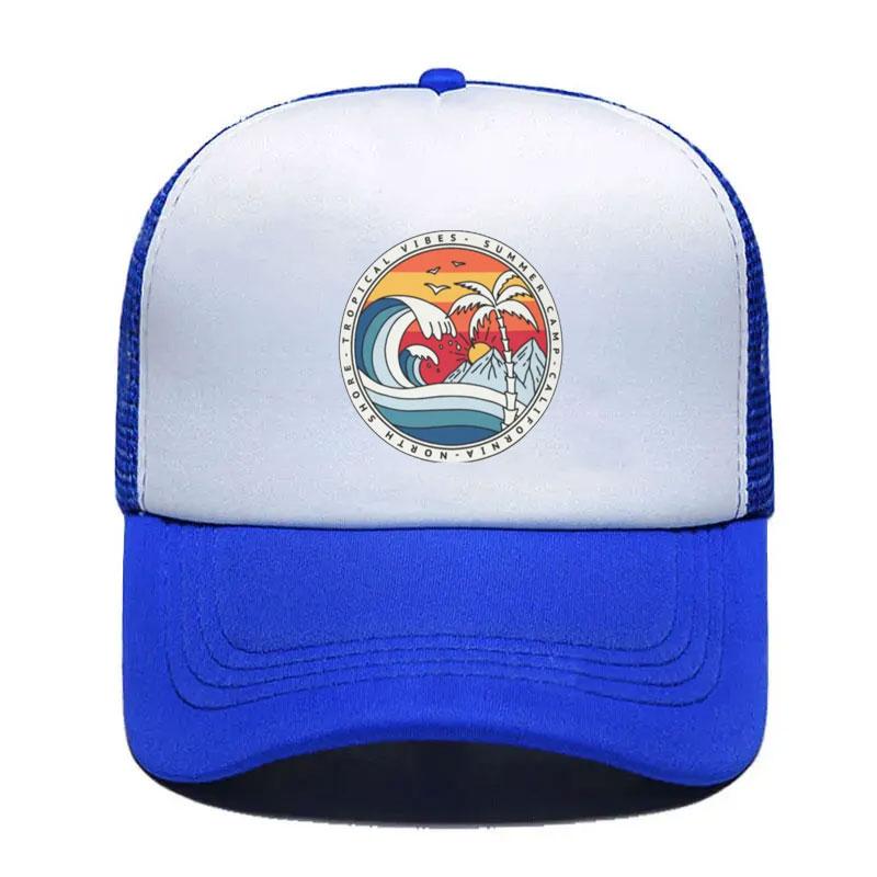 Berretto da Baseball da Spiaggia per Surf Sportivo Uomo Donna Regolabile Cappello Trucker da Surf Primavera Snapback Cappellini Berretto da Baseball