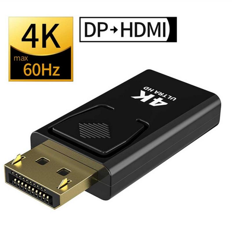 

DP до HDMI-сумісного Макс. 4K 60 Гц Адаптер Displayport Кабель-перетворювач Male на Female DisplayPort до чорний