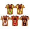 Chest Hair Toupee T-Shirt, Men Funny Muscle Shirt with False Chest Hair, Six Pack Ugly Muscle Tee, Loose Fit Shirt for Bachelor Party Carnivals