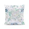 Simple Blue Floral Print Home Decor Pillowcase Bedroom Living Room Sofa Decoration Polyester Cushion Cover With Zipper