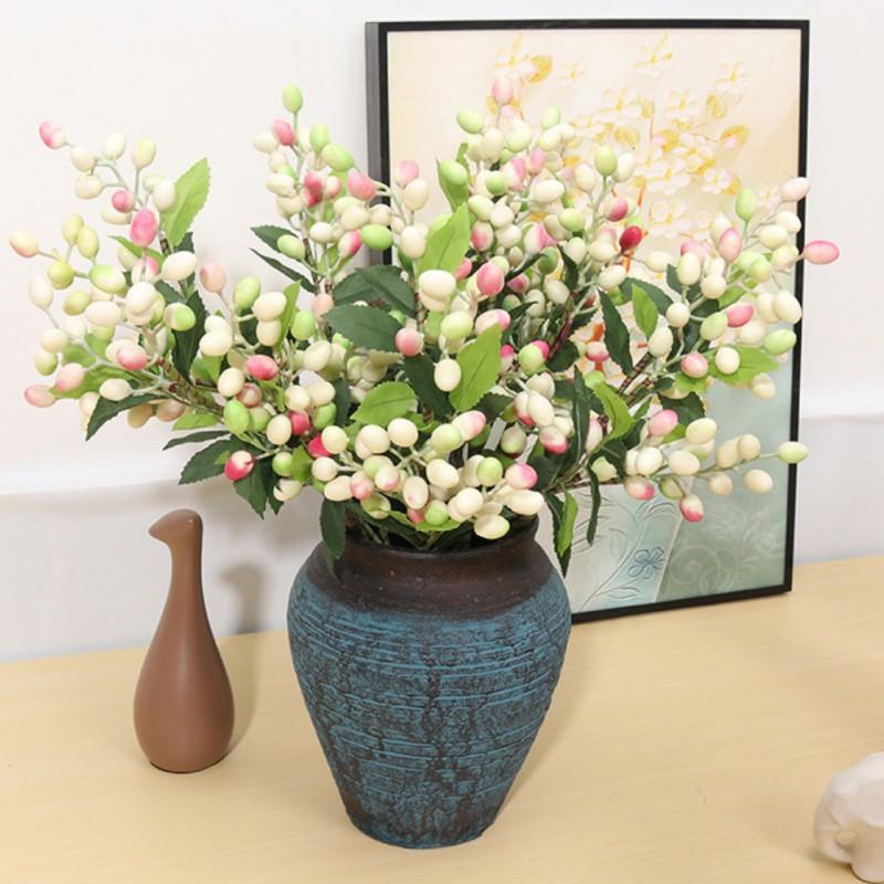 5pcs Artificial Berries Christmas Decoration Fake Flower for Vase Garden Wedding Christmas Tree Decoration Red Berry Branches