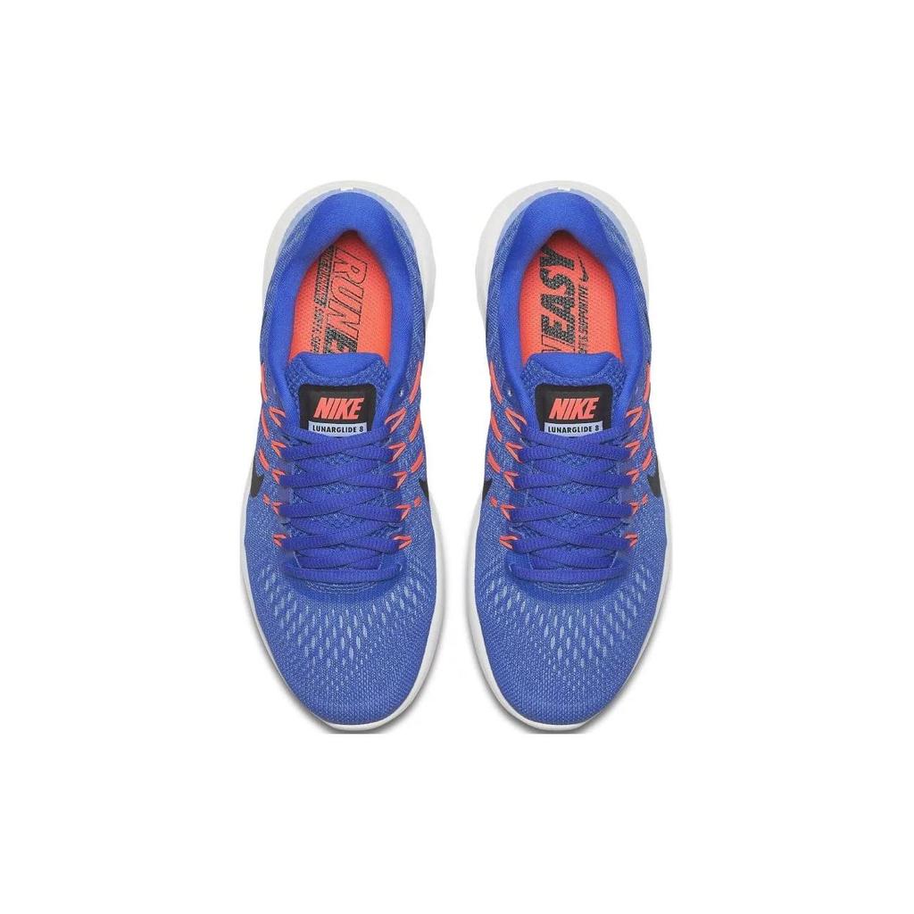 New Nike Lunarglide 8 'Med Blue Black Aluminum' Women's 843726-406
