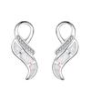 Wish European and American blue opal wing stud earrings women's versatile temperament earrings