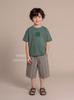 Kids' Japanese Style Vertical Stripe Cotton Linen Pants – Breathable, Straight 7-point Summer Pants for Boys and Girls, Trendy Korean Casual