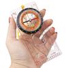 Professional Multi-function Portable Acrylic Scale Map Ruler Compass Orienteering Navigation
