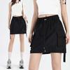 Lace Up Wide Half Leg Skirts Loose Causal Skirts Women Fashion Cargo Skirts  Summer