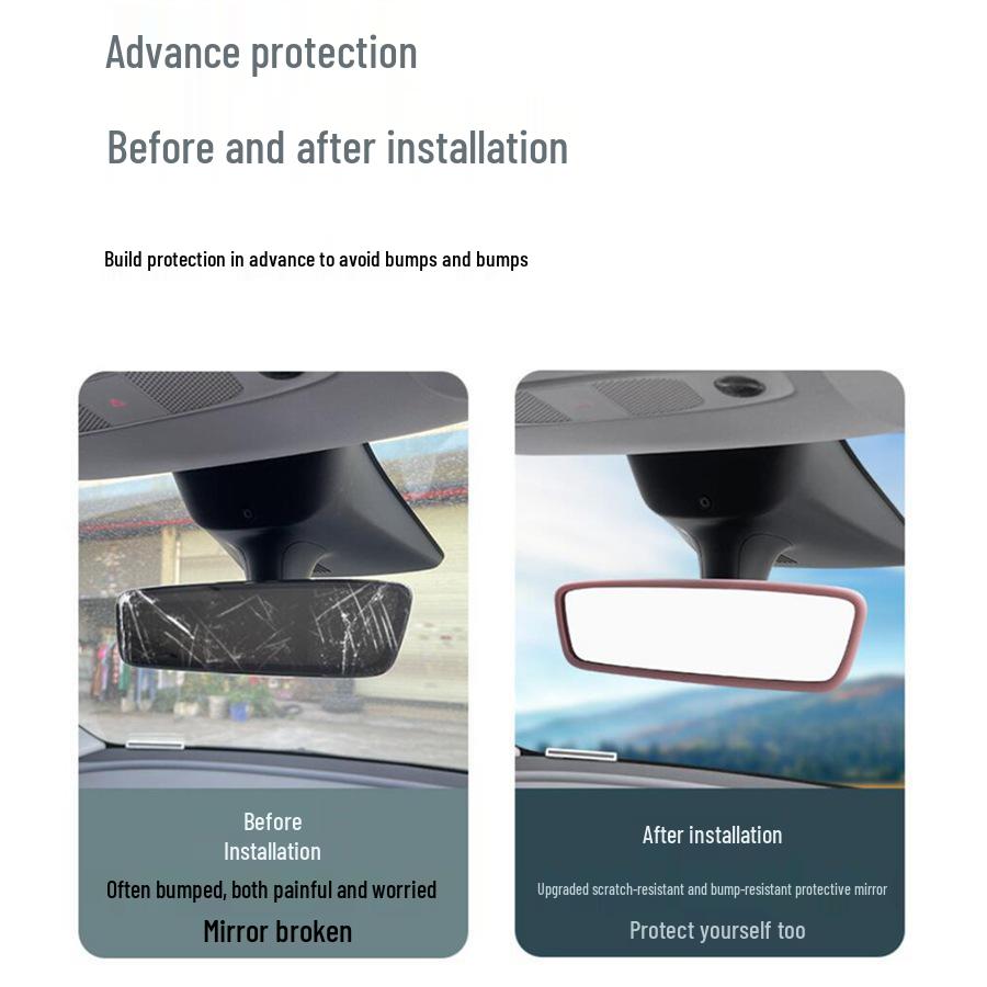 Model 3/Y Silicone Rearview Mirror Cover - Protective, Decorative Frame for Car Interior