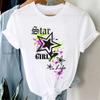 Women Ice Cream Casual Cute Beach 90s Cartoon Short Sleeve Graphic Summer Fashion Print Female Clothes Tops Tees Tshirt T-Shirt