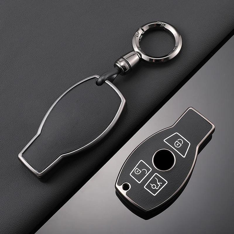 

Interior Mouldings TPU Leather Car Key Case Full Cover Shell for Mercedes Benz A B C E GL S GLA GLK CLS Class AMG W204 W205 W212