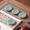 Celadon Lotus Bloom Incense Holder - Ceramic Flower Ornament for Home and Tea Ceremony