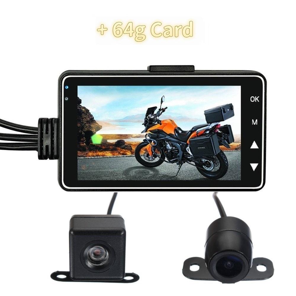 Motorcycle Driving Recorder High-definition Night Vision 720P Dual Lens Waterproof Camera Car Driving Recorder
