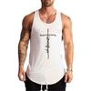 Do The Work Brand Fitness Culturism Sală de sport Antrenament sportiv Bărbați Respirabil Casual Bumbac pur Imprimat Decolteu O, Tank Top Plus Size