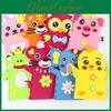 Kinder DIY Bastelset Vliesstoff Cartoon Tier Handpuppen Kindergarten Bastelspielzeug Set Charaktere)