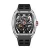 STARKING Men's Automatic Mechanical Watch Waterproof Wear-resistant Luminous Tonneau Watch Silicone Strap Casual Sport Watches