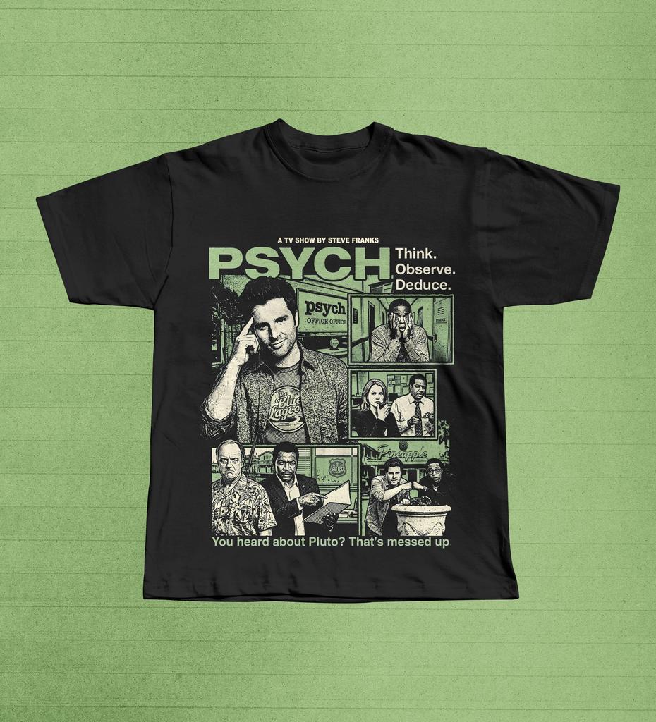 Psych TV Show Graphic Tee | Shawn Spencer Retro Comedy Shirt | Detective Fan Gift