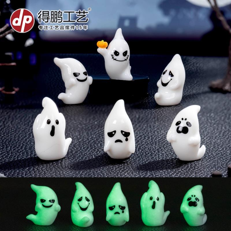 New micro landscape halloween luminous ghost ghost resin handicraft DIY ornament tabletop ornament
