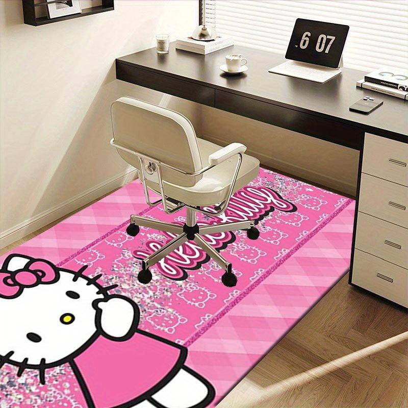 1pc Sanrio Hello Kitty Mermaid Printed Office Carpet Rectangle Rug Under The Table,Perfect Room Decor for Living Room, Bedroom, Kitchen, Non-slip Floo