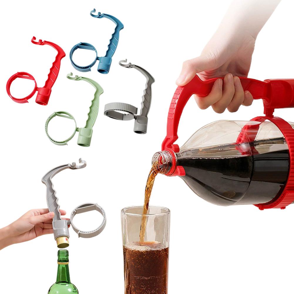 Beverage Handle Soda Water Beverage Bottle Plastic Cola Grip Function) Opener Handheld Bottle Pouring (with Handle Bottle H Z5K9