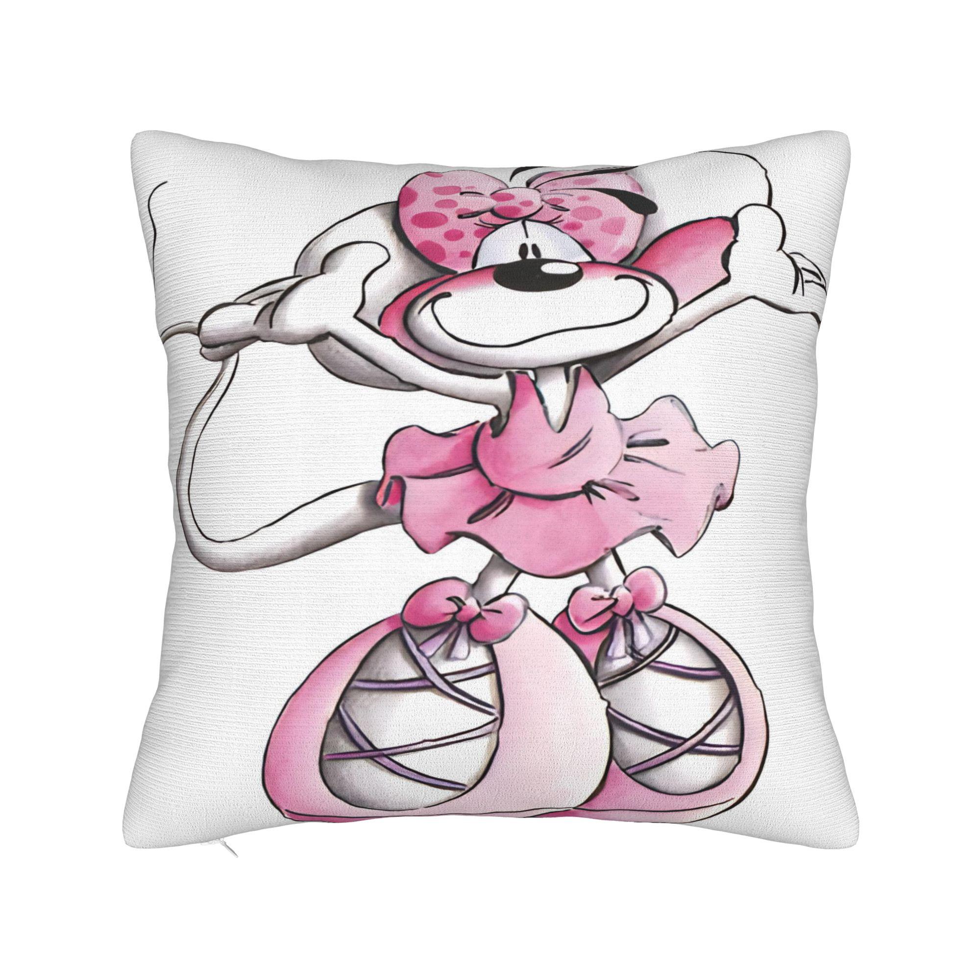 

Pillow Case Cartoon Diddl Diddlina Soft Pillow Cover For Living Room Sofa Novelty Pillowcases 12x12Inch
