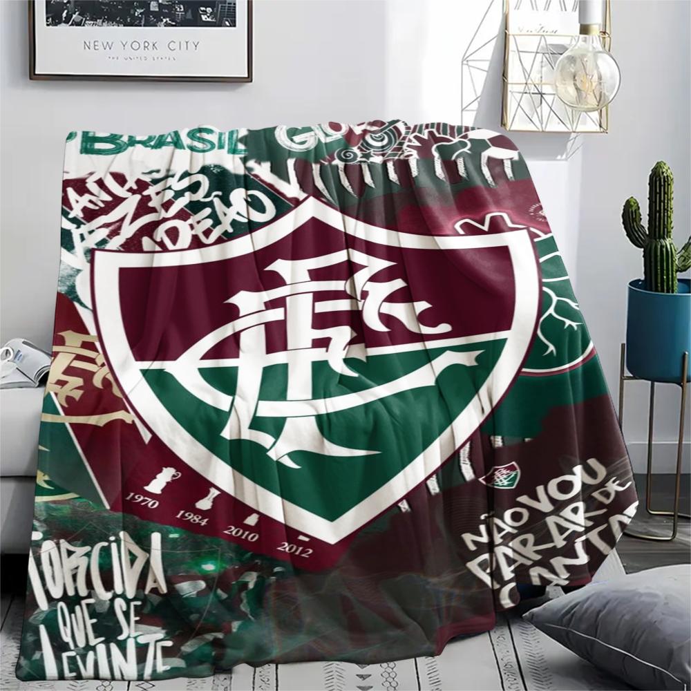 1PC Fluminense Print Flannel Blanket, High quality Comfortable for All Seasons, Home Decor, Warmth and Comfort, Perfect for Christmas Gifts