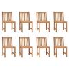 VidaXL Set of 8 Garden Chairs, Patio Seats, Balcony Chairs, Outdoor Gardening Patio Furniture, Teak Wood 3073087