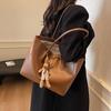 Large Capacity Bag Women's Autumn Simplicity 2025 New Fashion Casual Shoulder Bag Retro Leather Commuter Tote Bag