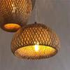 Bambus Pendelleuchte Lamparas Lampe Bambus Hängelampenschirm Pendelleuchte Art Deco Chinesische Laterne Rattan Kronleuchter Groß