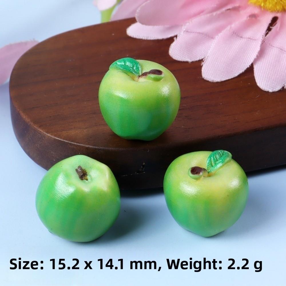 10pcs Mango Pear Miniature Food Toy Resin Home Decoration Item Cute 3D Fruit Model Dollhouse Craft