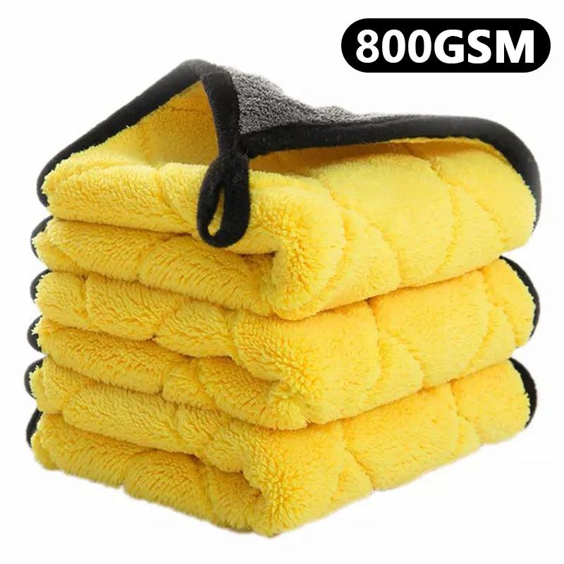 SEAMETAL 800GSM Car Microfiber Cleaning Towel Super Absorbent Drying Auto Detail Clean Towel 1PC