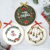 Sewing Accessories Needle Punch Embroidery Hoop Xmas Embroidery Christmas Ornament Cross Stitch Kit