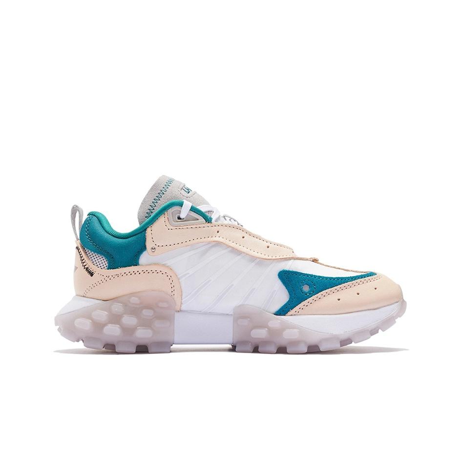 Li Ning Overload Fabric Leather Shock Absorbing Non-Slip Wear-Resistant Low-Top Casual Shoes Women Casual Shoes AZGS082-3