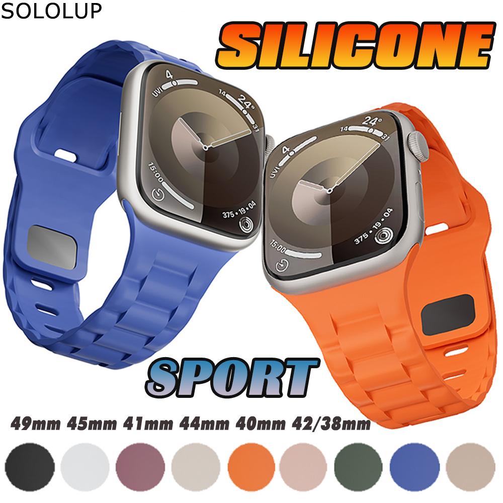 Pulseira de silicone para Apple Watch Ultra 2/Ultra 49 mm série 10 9 8 7 46 mm 45 mm 41 mm Pulseira esportiva para iWatch série 6 5 4 3 2 1 SE 44 mm 40 mm 42 mm 38 mm