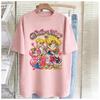 Pretty Soldier Girl Printed Anime Tshirt  Japanese Style Loosefitting Shortsleeved Tshirt for Both Men and Women