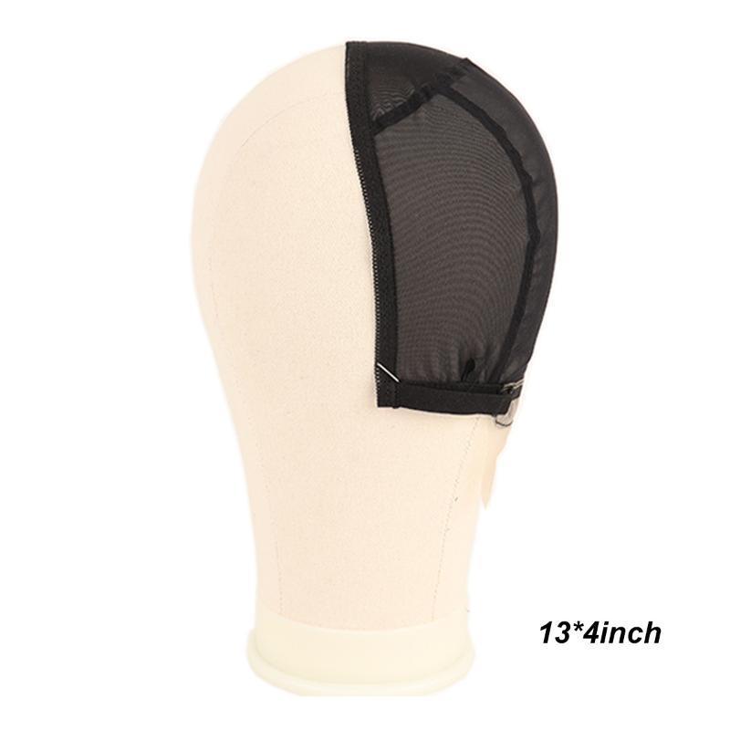 Black 2*4 2*6 4*4 5*5 13*4Inch Wig Making Cap Invisible Lace Edge Adjustable Lace Wig Cap With Drawstring With Silicone Wig Caps