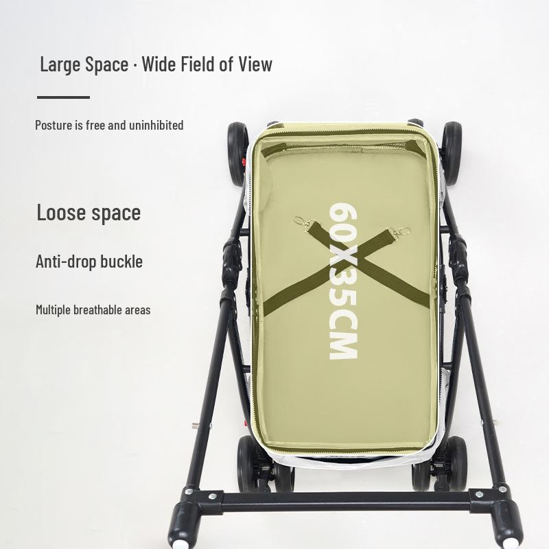 Lightweight Foldable Pet Stroller for Small Dogs & Cats - Outdoor Travel Cart