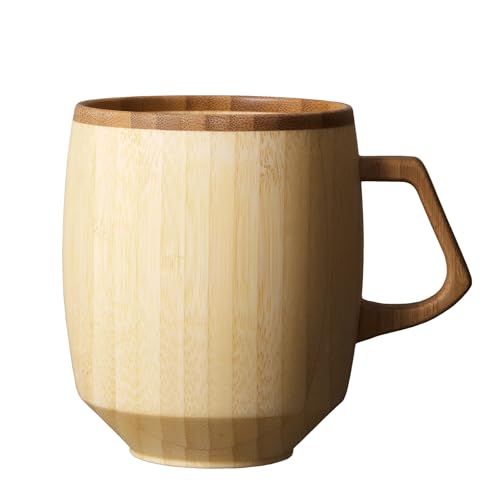 RIVERET Grande Mug, 400ml, Bamboo, Dishwasher Safe, White, RV-208W