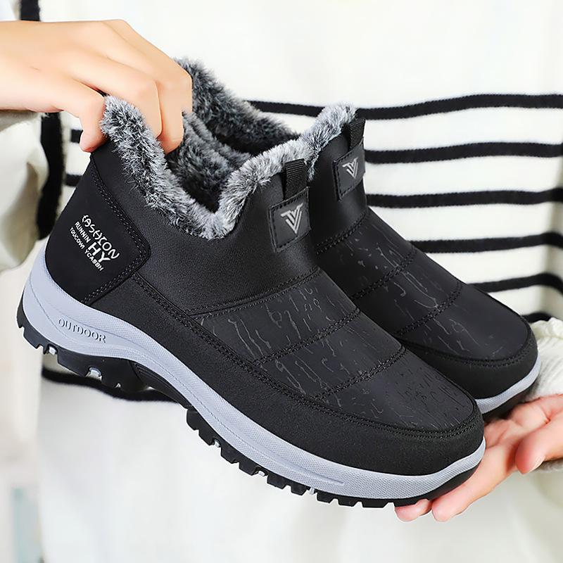 Cotton Shoes Women's Snow Boots Winter Velvet Warm Women's Shoes Large Size Cotton Boots Thickened Comfortable Short Boots