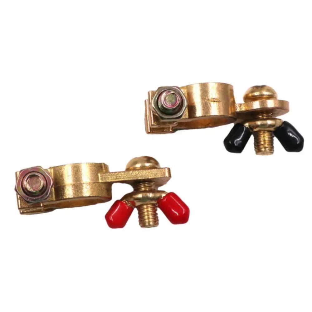 Brass Material Battery Clamps Adjustable Design Battery Connectors  Boats Use