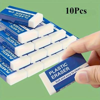10-Pack Soft 2B Erasers, Durable and Easy To Clean, Suitable for Writing and Drawing Office Supplies, School Essentials